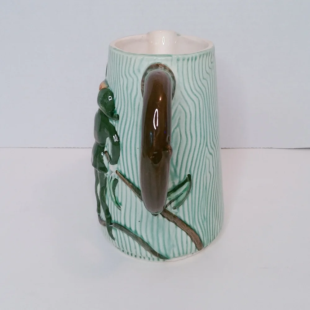 Vintage Jack and the Beanstalk Elf Pixie Pitcher  Vase Japan Excellent